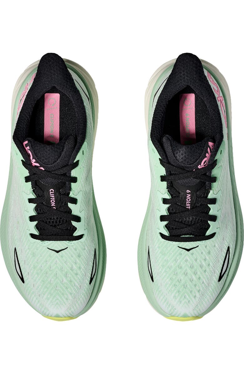 HOKA Clifton 9 Running Shoe, Alternate, color, Mint Fluorite / Snow Melt