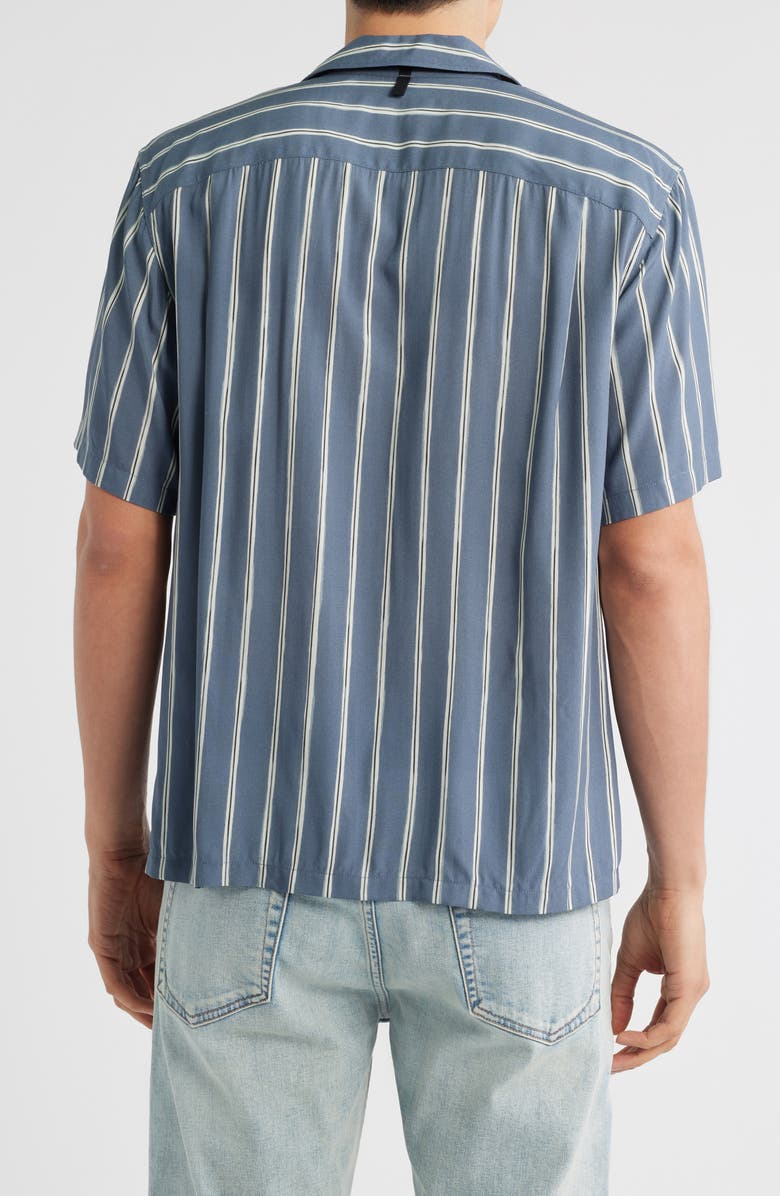 rag & bone Avery Viscose Camp Shirt, Alternate, color, Blue Stripe