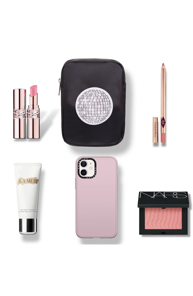 Bloc Bags Mini Disco Ball Cosmetics Bag, Alternate, color, Black