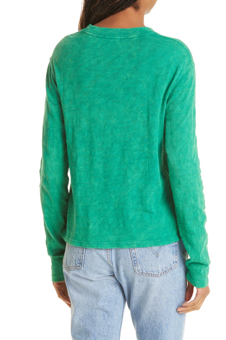 Long Sleeve Cotton Top, Alternate, color, DEEP AGAVE