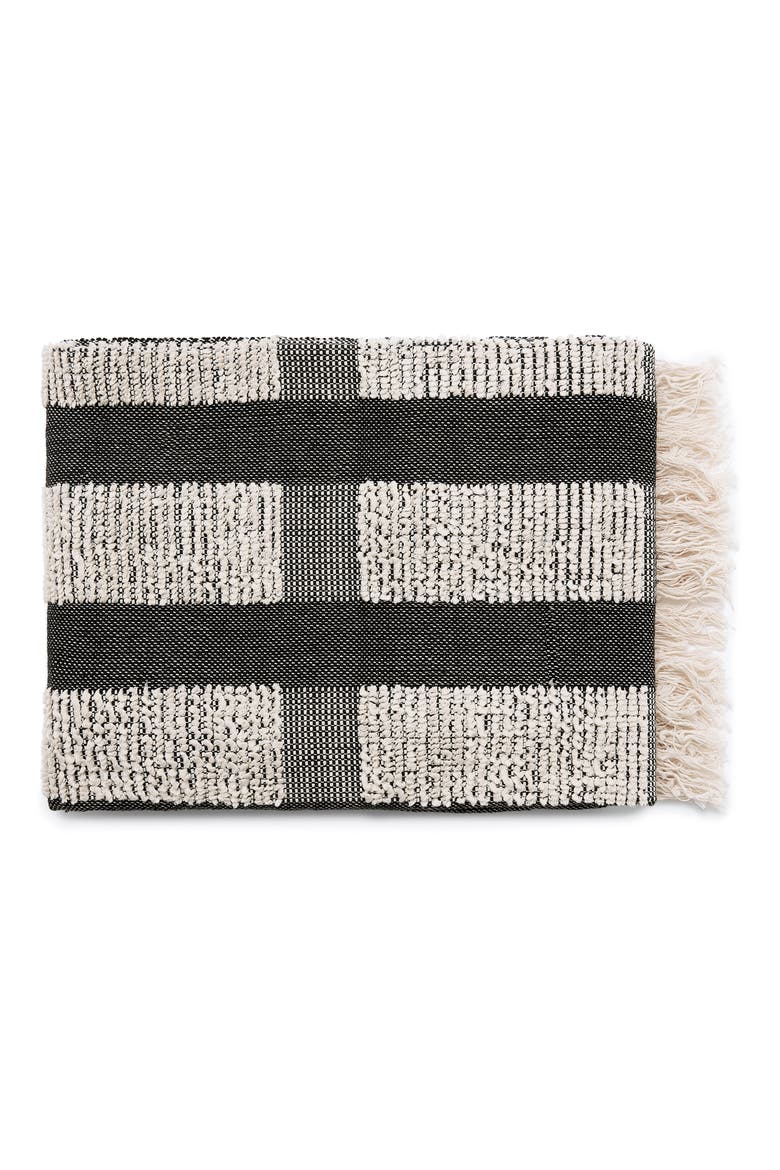 Luella Throw Blanket, Alternate, color, NATURAL / BLACK