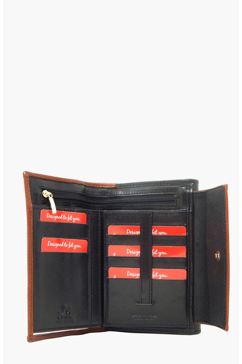 Unique 202 Wallet, Alternate, color, Brown / Black