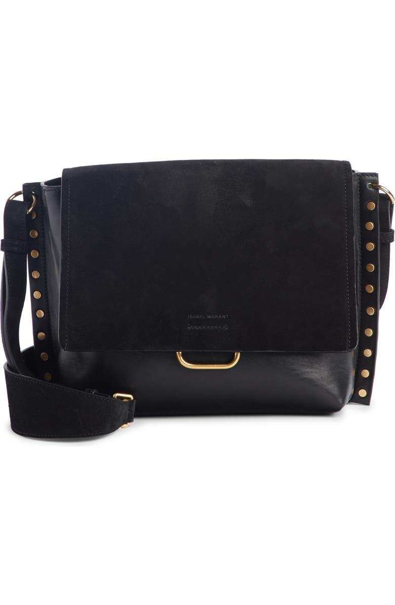 Isabel Marant Asli Leather Crossbody Bag, Main, color,