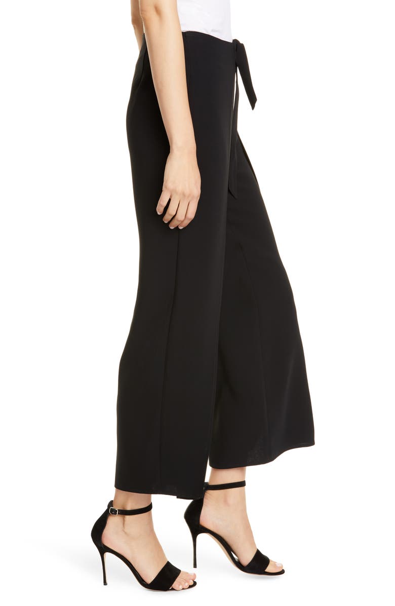 Cinq à Sept Renata Tie Waist Wide Leg Pants, Alternate, color, 