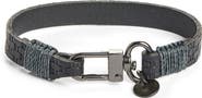 Caputo & Co. Men's Basketweave Embossed Leather Bracelet
