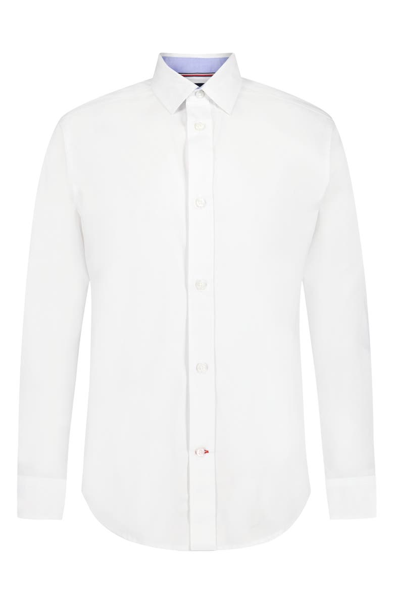 Tommy Hilfiger Kids' Stretch Twill Dress Shirt, Main, color, 