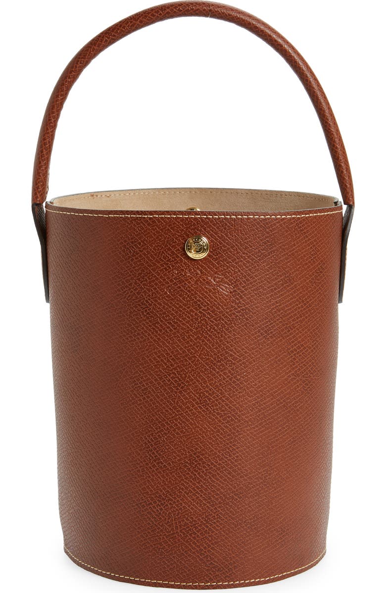 Longchamp Le Pliage Cuir Russie Leather Bucket Bag, Main, color,