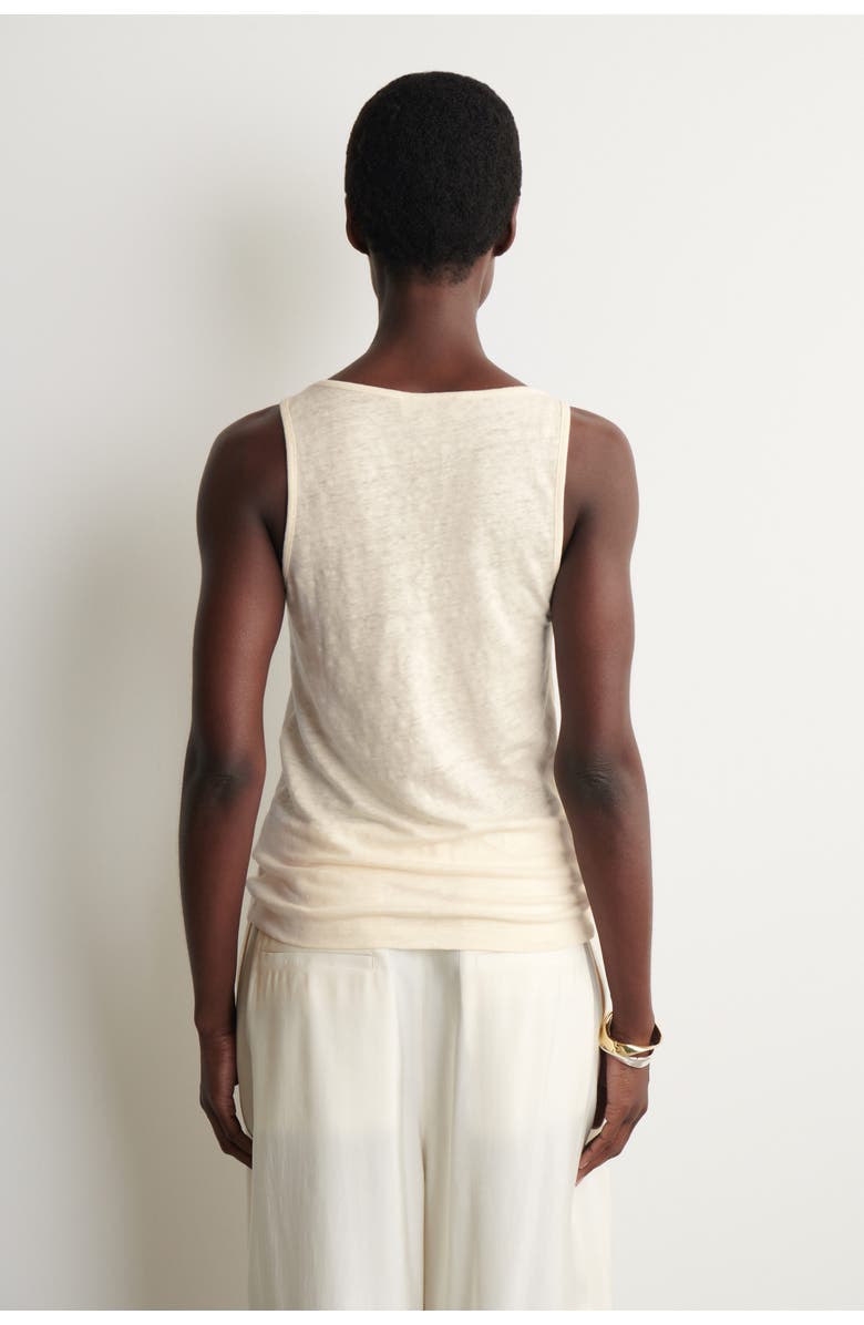 COS Linen-jersey Tank Top, Alternate, color, Off-White