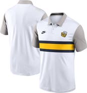 Nike Men's Nike White/Gray Michigan Wolverines Athletic Prep Legacy Logo Vapor Performance Polo