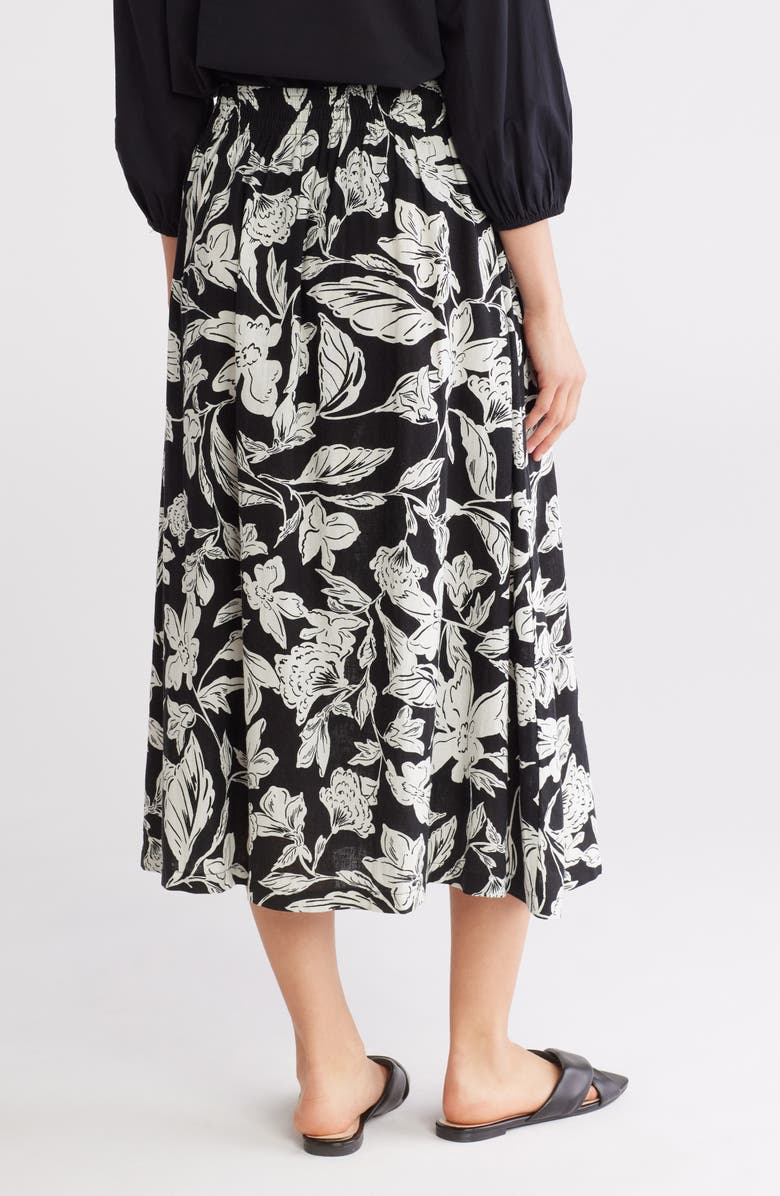 Caslon<sup>®</sup> Linen Blend Pull-On Skirt, Alternate, color, 