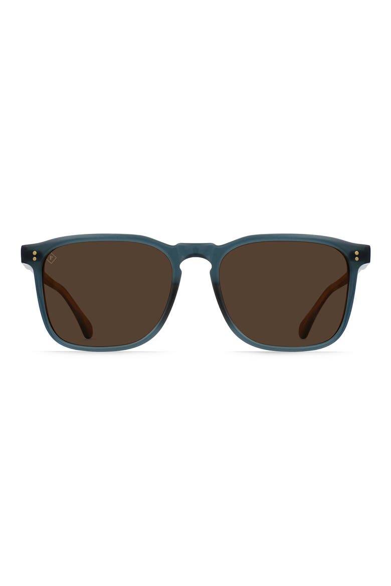 Wiley 54mm Polarized Square Sunglasses, Main, color, CIRUS/ VIBRANT BROWN POLAR