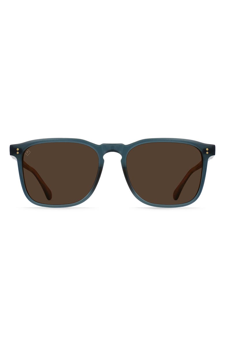 RAEN Wiley 54mm Polarized Square Sunglasses, Main, color, Cirus/ Vibrant Brown Polar