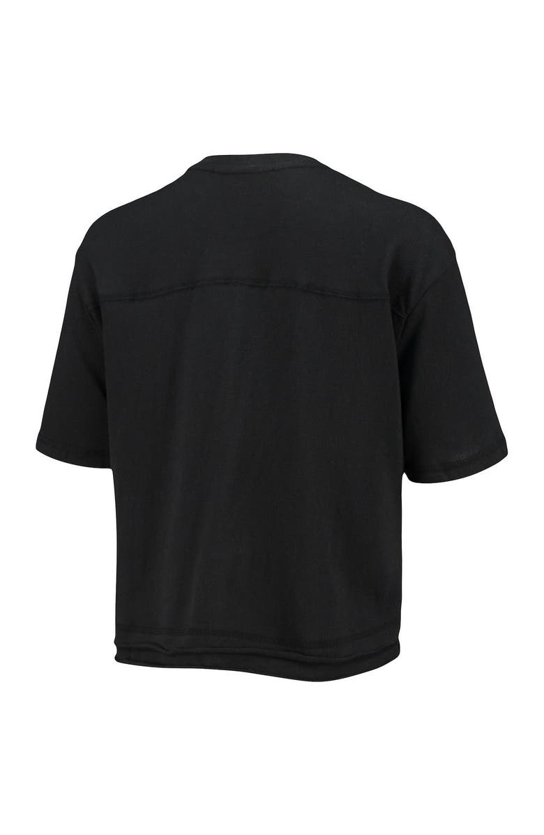 Junk Food Women's Junk Food Black Atlanta Hawks Gradient Crop Top, Alternate, color,