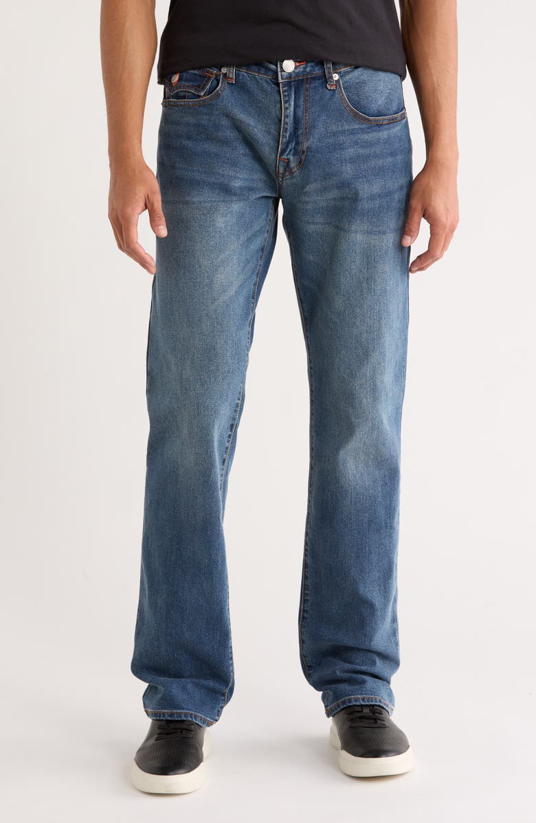 True Religion Ricky Relaxed Straight Leg Jeans, Main, color, Medium Cozy Fireside Wash