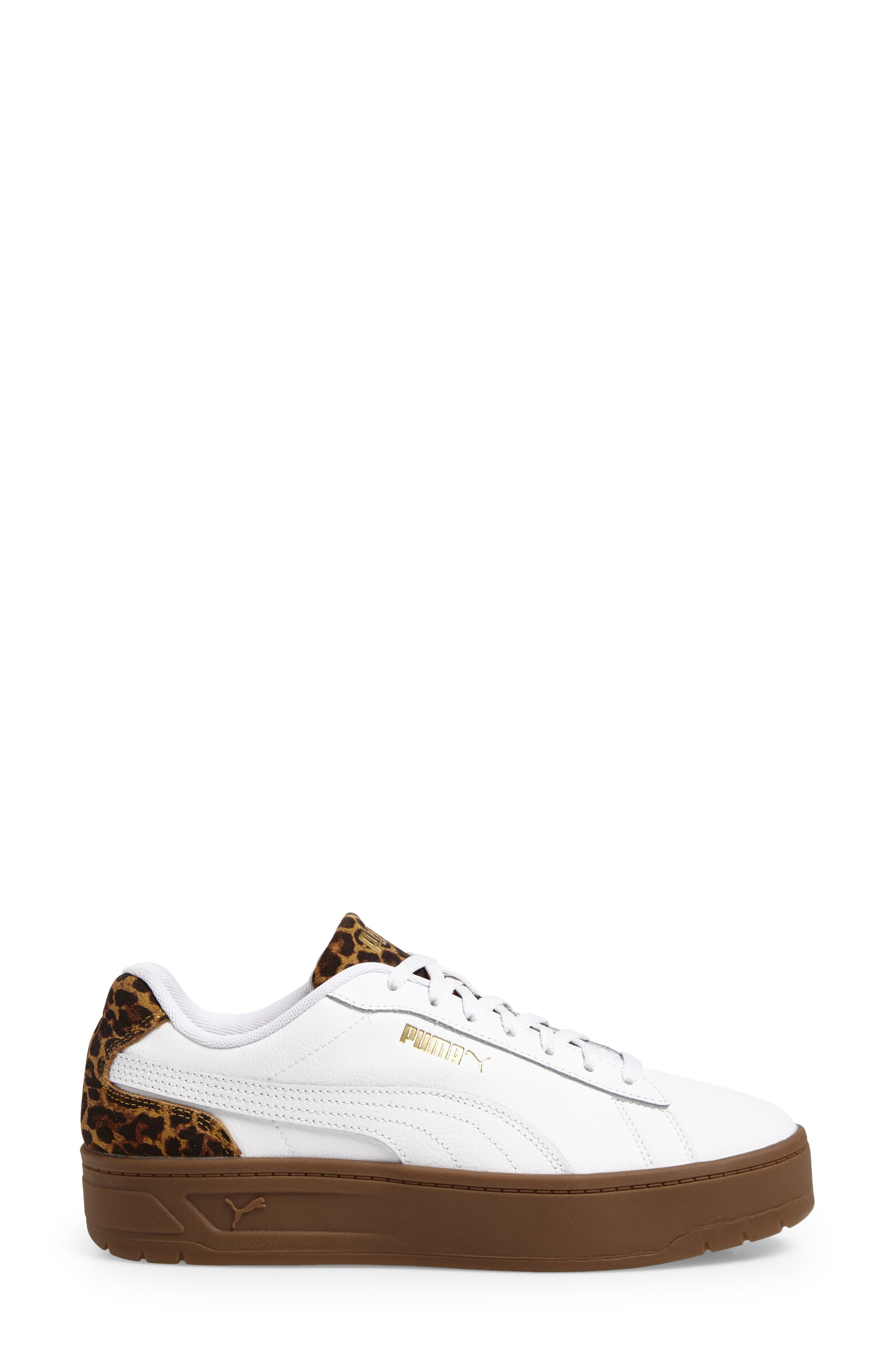 PUMA Court Lally Sneaker, Alternate, color, Puma White/ Warm White/ Gold