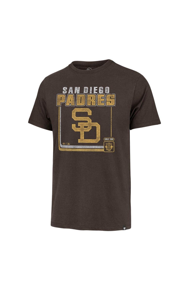 '47 Men's '47  Brown San Diego Padres Cooperstown Collection Borderline Franklin T-Shirt, Alternate, color, 