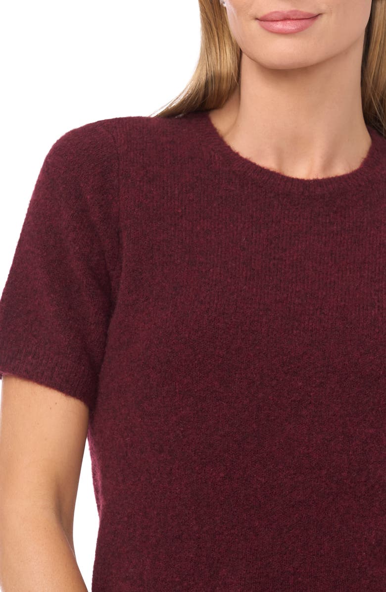 Halogen<sup>®</sup> Short Sleeve Crewneck Sweater, Alternate, color, Burgundy