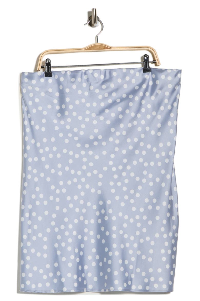 Polka Dot Strapless Tunic Top, Alternate, color, STEEL BLUE