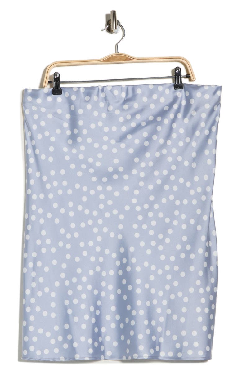 Renee C Polka Dot Strapless Tunic Top, Alternate, color, Steel Blue