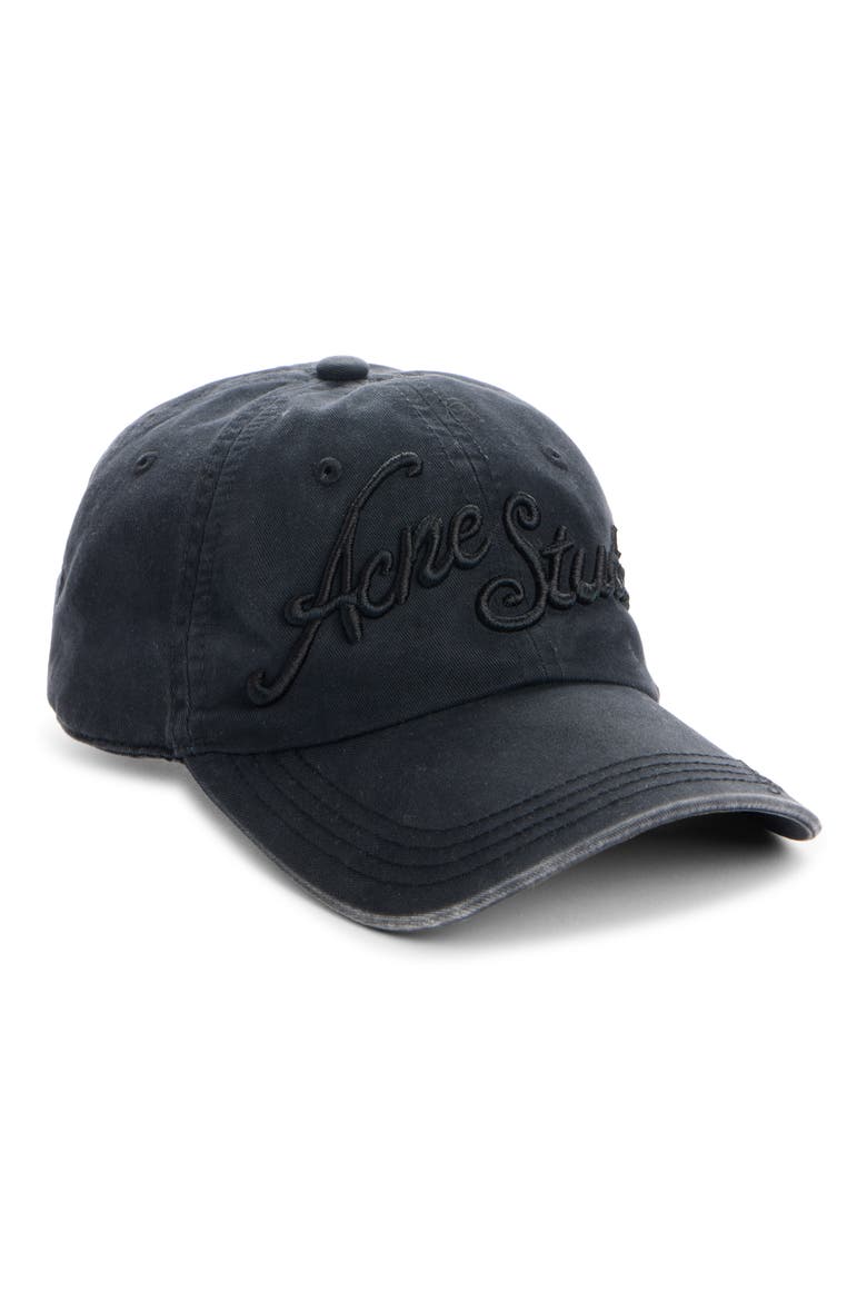 Carliy Venice Embroidered Logo Baseball Cap, Main, color, BLACK