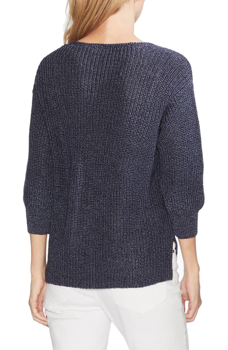 Vince Camuto V-Neck Marled Sweater, Alternate, color, 