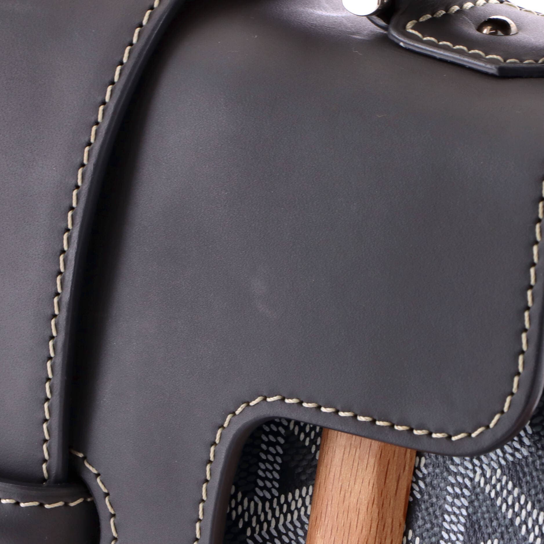 Saigon Top Handle Bag Coated Canvas with Leather PM, Alternate, color, Grey