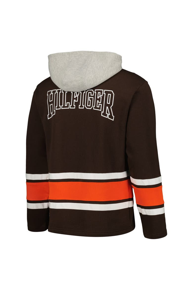Men's Tommy Hilfiger Brown Cleveland Browns Ivan Fashion Pullover Hoodie, Alternate, color, Brown