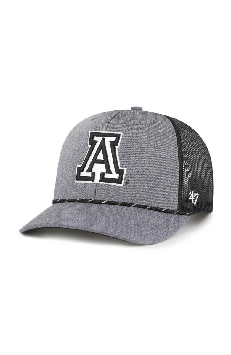 '47 Men's '47  Gray Arizona Wildcats Carbon Rope Adjustable Hat, Main, color, Gray