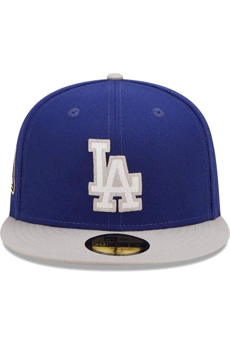 Men's New Era Royal/Gray Los Angeles Dodgers 2020 World Series Champions  Letterman 59FIFTY Fitted Hat, Alternate, color, Royal
