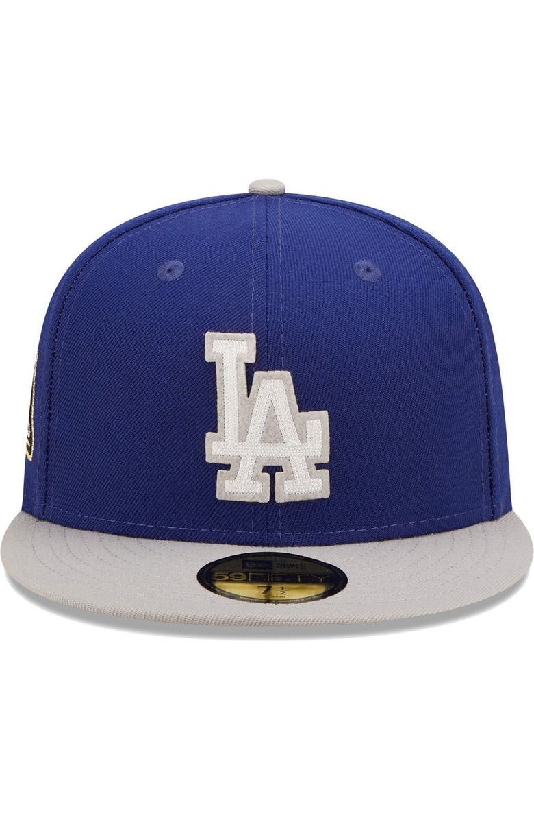 New Era Men's New Era Royal/Gray Los Angeles Dodgers 2020 World Series Champions  Letterman 59FIFTY Fitted Hat, Alternate, color, Royal