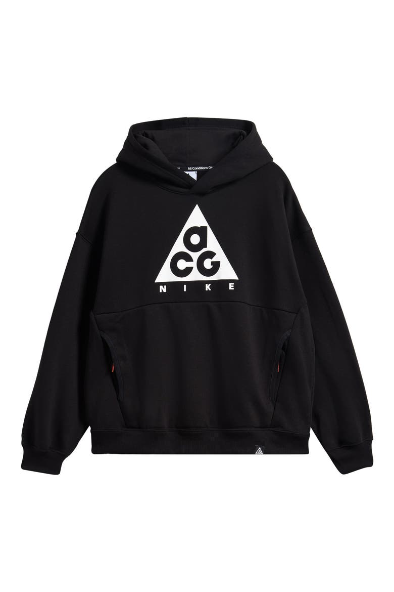 Kids' Nike ACG Fleece Hoodie, Main, color, BLACK