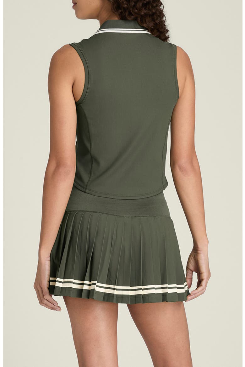 Rib Sleeveless Performance Polo, Alternate, color, GRAPE LEAF