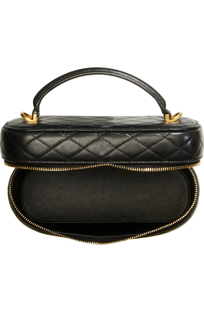 Saint Laurent Mini Gaby Quilted Leather Vanity Case, Alternate, color,
