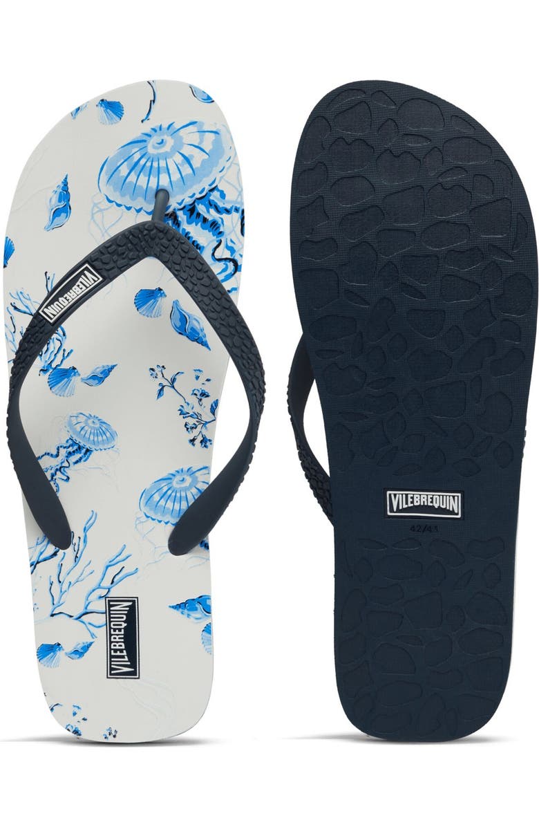 Vilebrequin Flip Flops Medusa and Shells, Main, color,