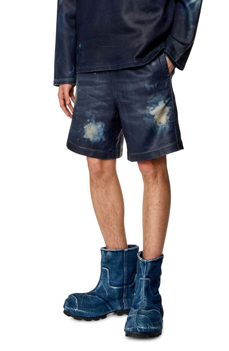 DIESEL<sup>®</sup> Boxy Denim Track Shorts, Alternate, color, Denim