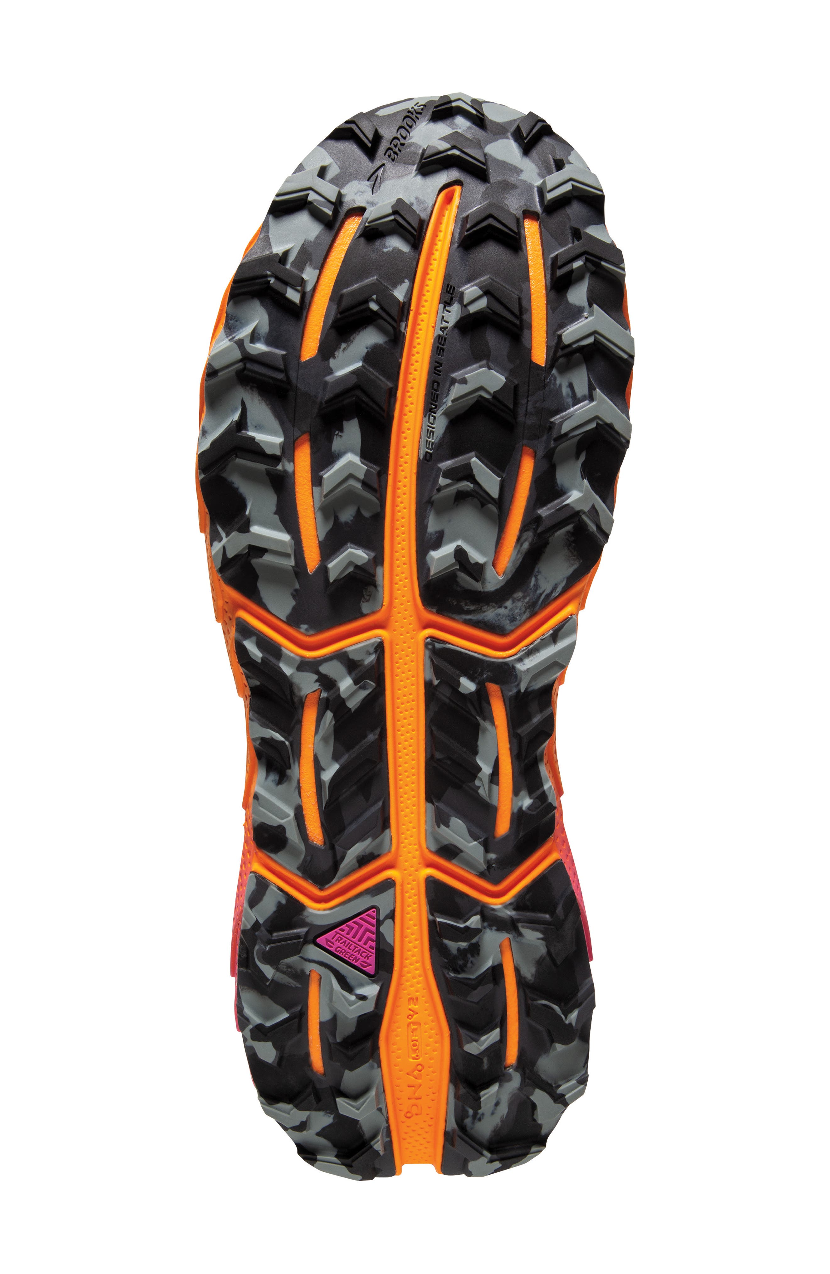 Cascadia 17 Trail Running Shoe, Alternate, color, PRIMER/ EBONY/ ORIOLE