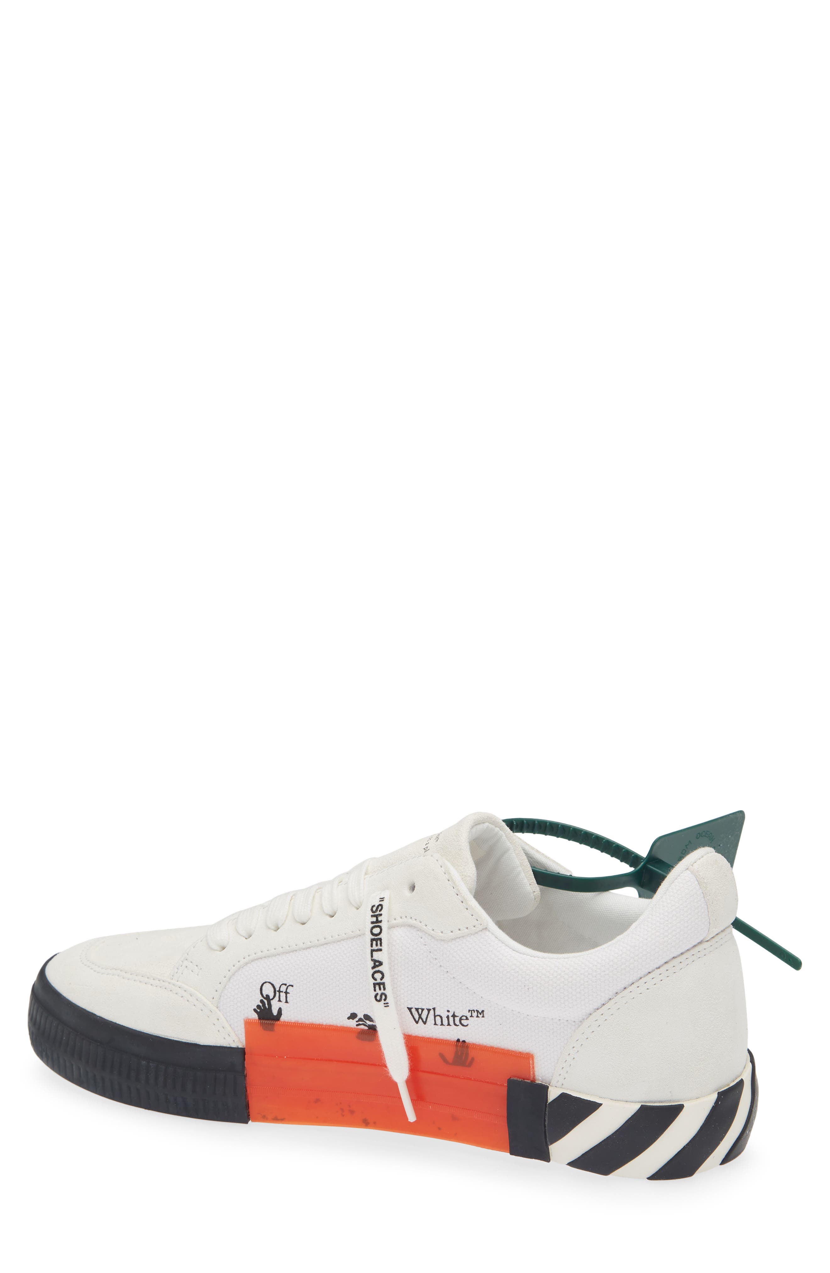 Off-White Low Top Vulcanized Sneaker, Alternate, color, 