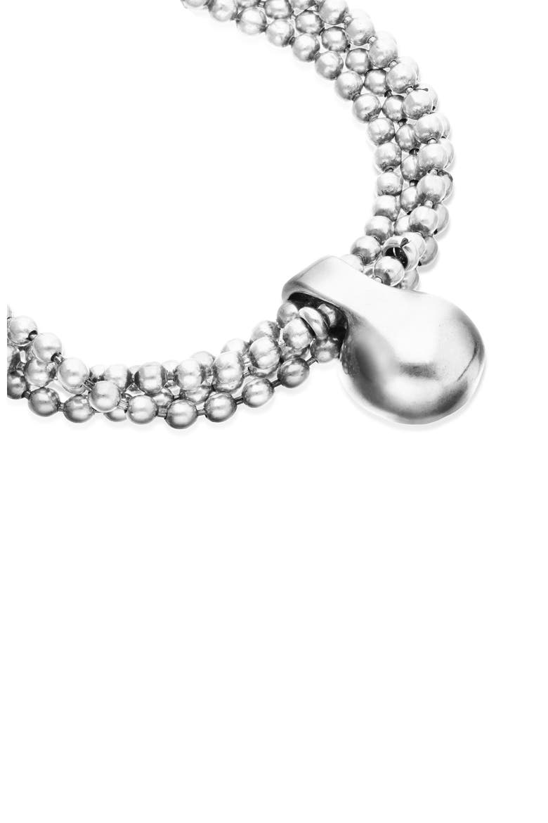 Bracelet with Silver Threads and Large Dial, Alternate, color, Silver