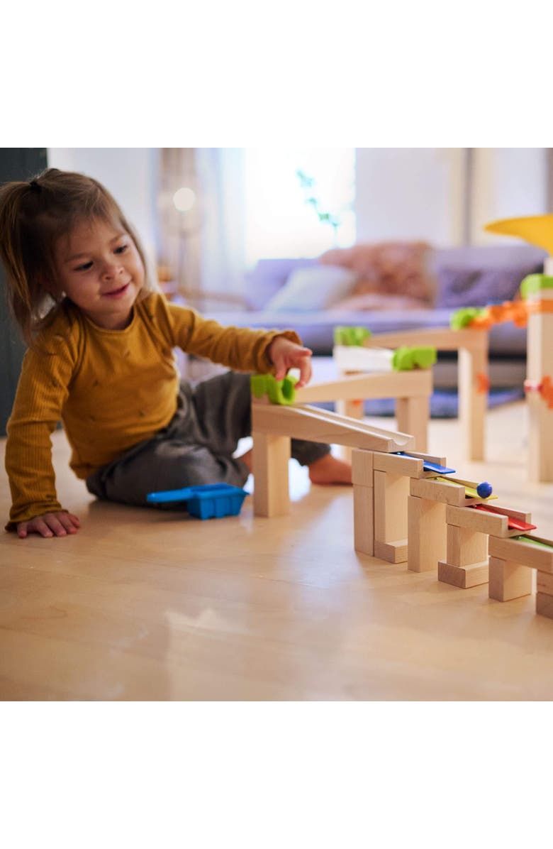 HABA Melodious Building Bricks - Wooden Marble Run Accessory, Alternate, color, Multi