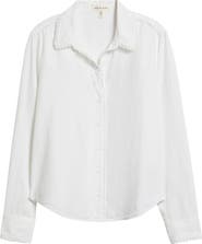Cloth & Stone Lace Trim Button-Up Shirt