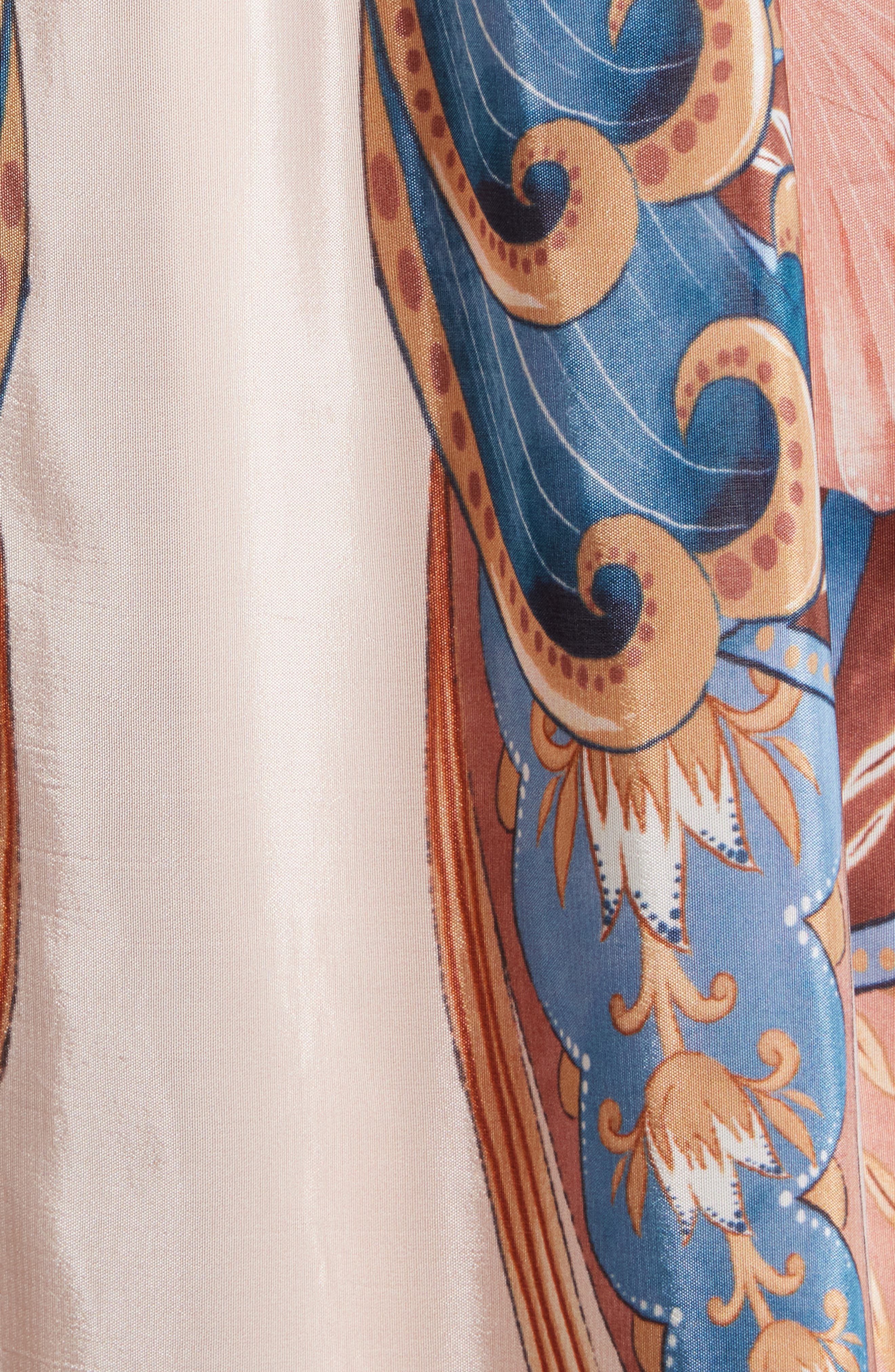 orange fruit garden scarf midi dress Best Kept Shared