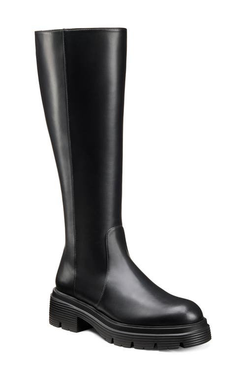 Stuart Weitzman Hudson Lite Zip Knee High Boot In Black