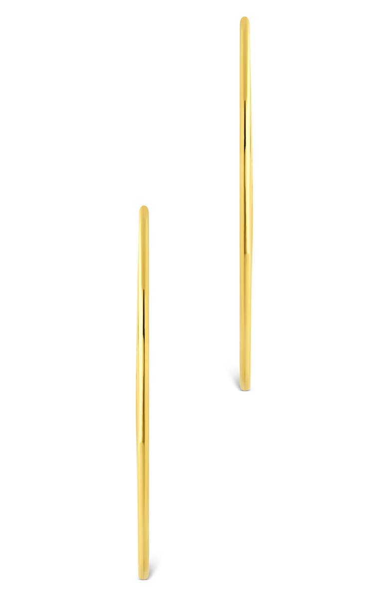 Sterling Forever Laura Crescent Hoop Earrings, Alternate, color, Gold