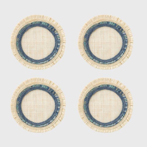 Ruffle edge straw coasters