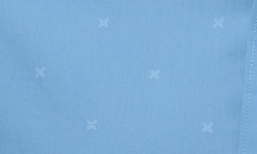 Travismathew Across The Pond Geo Print Short Sleeve Stretch Button-up Shirt In Quiet Harbor
