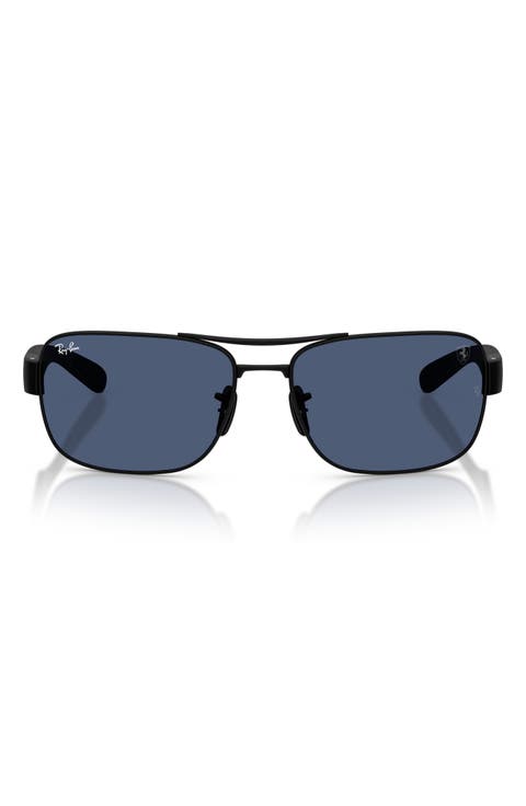 x Scuderia Ferrari 64mm Oversize Double Bridge Square Sunglasses