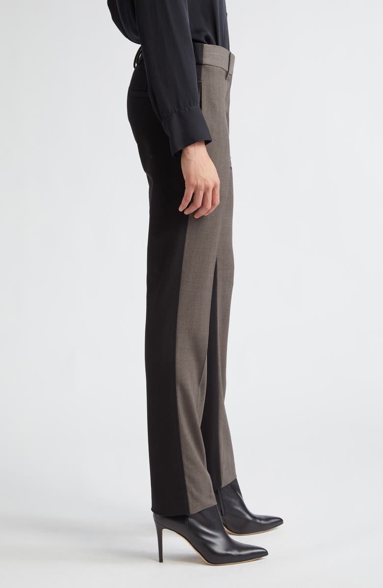 Helmut Lang Colorblock Slim Fit Suit Pants, Alternate, color, Light Brown Melange - 21G