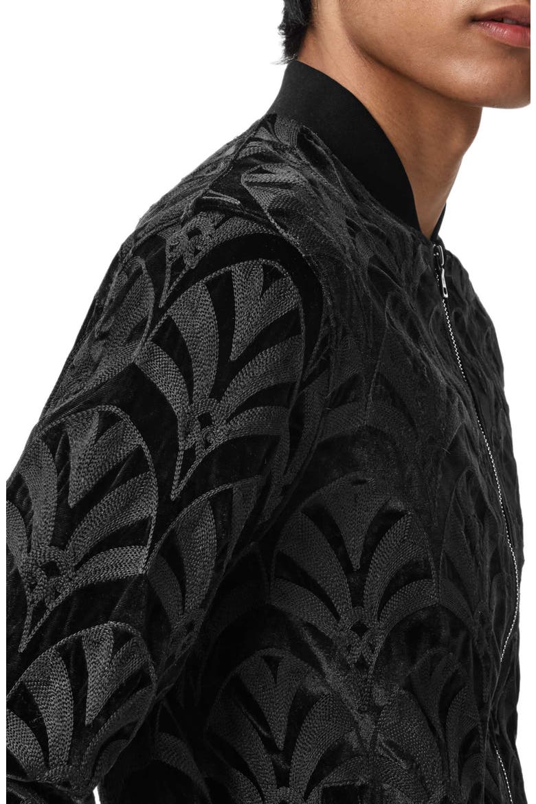 Norfolk Embroidered Bomber Jacket, Alternate, color, BLACK