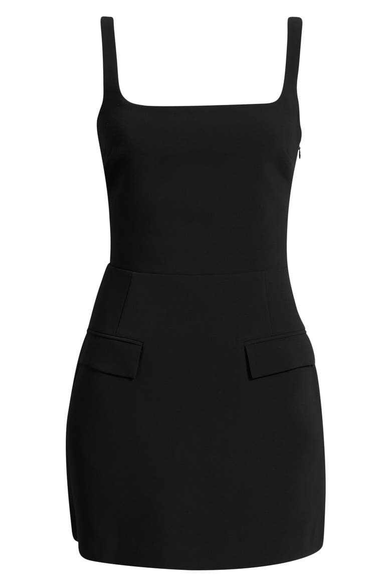 Lily Square Neck Cocktail Minidress, Alternate, color, BLACK