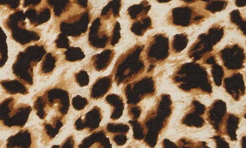 Renee C Leopard Tie Neck Top